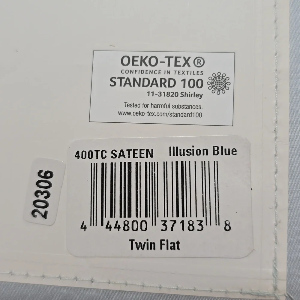 Nestwell Silky & Smooth Cotton Sateen 400 thread count twin flat sheet